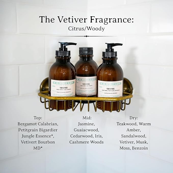 C.O. Bigelow Iconic Collection Vetiver Body Wash Scented Shower Gel with Coconut Oil and Aloe Vera 10.5 fl oz