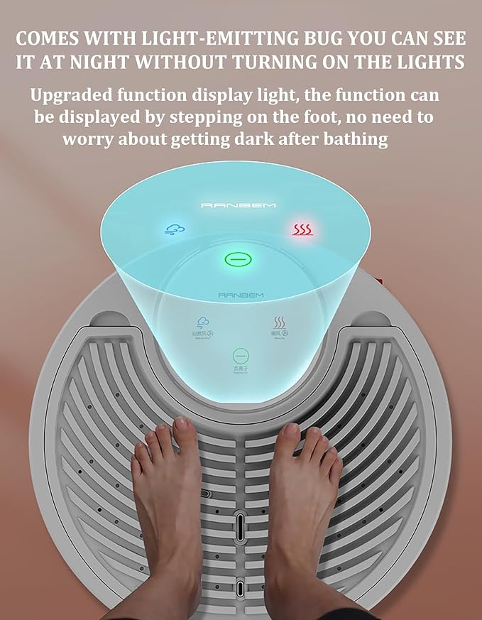 1200W Full Body Dryer After Shower Body Care Dryer Feet Touch Panel Drying Machine Adjustable Temperature Dual-Purpose Body Dryer for Home and Bathroom