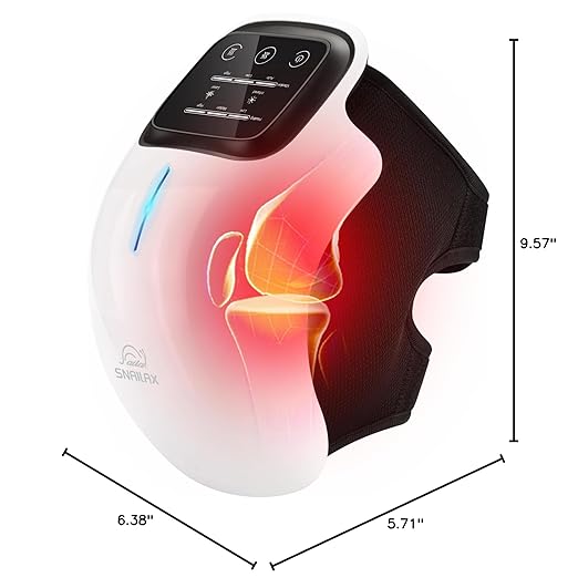 Snailax Cordless Knee Massager with Heat FSA Eligible Red Light &amp 3 Vibration Modes &amp 3 Heating Levels Heating Pad for Knee PainGifts for Men Women Heated Knee Wrap