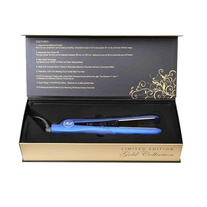 ISO Beauty Gold Collection Infrared Flat Irons 1.25 Inch