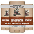 Dr. Squatch Natural Men’s Deodorant – Aluminum Free Natural Deodorant Men with Charcoal &amp Postbiotics for 72-Hour Odor Protection – Wood Barrel Bourbon 2.65oz Stick (3-Pack)