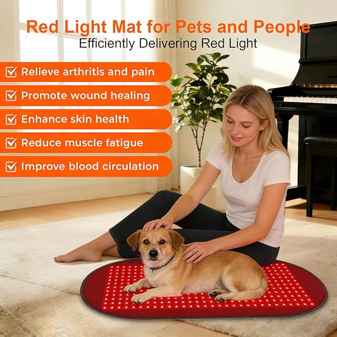 Red Light Therapy for Body660&amp850nm Light Therapy for Back Waist Shoulder Knee（60） (z-39.4'' x 23.6'')