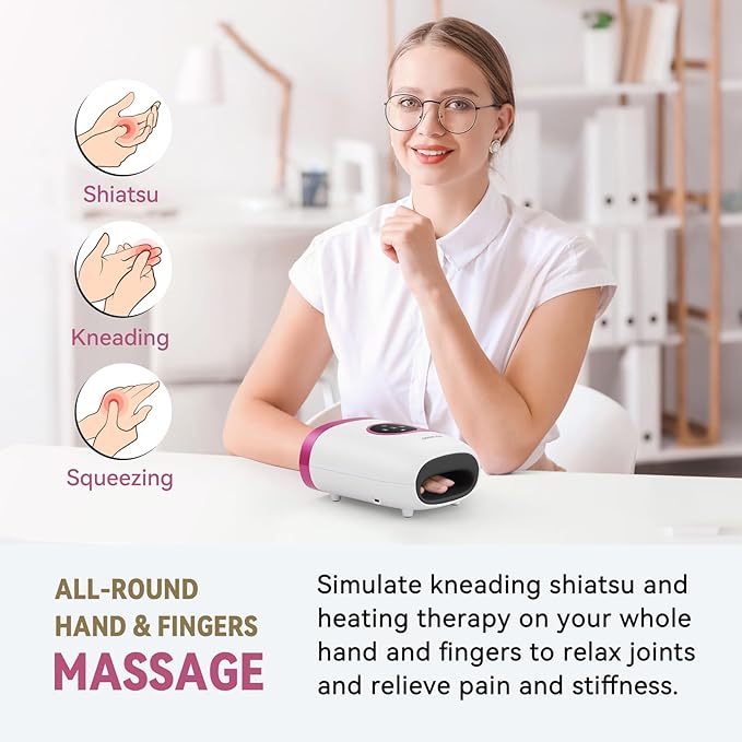 FIT KING Hand Massager Bundle with FT-009A - Ideal Gift for Wife Parents &amp Friends