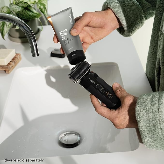 MANSCAPED® The Chairman™ PRO Package - Men’s Electric Face Shaver with Two Interchangeable Blades SkinSafe® Four-Blade Foil &amp Stubble Trimmer Power Shave Gel Face Shave Soother Aftershave