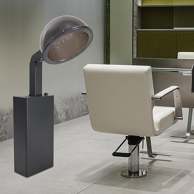 Professional Hooded Hair Dryer 1200W Conditioning Salon Steamer with Stand Portable Standing Hair Dryer Bonnet for Salons with Temperature Control 185-284℉ Adjustable Hood