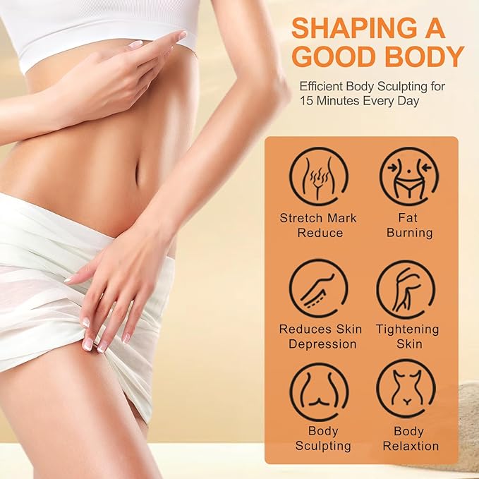 Upgraded Body Sculpting Machine - Cordless Handheld Massager for Belly Waist Arms Legs Butt – Skin Firming Tool for Women