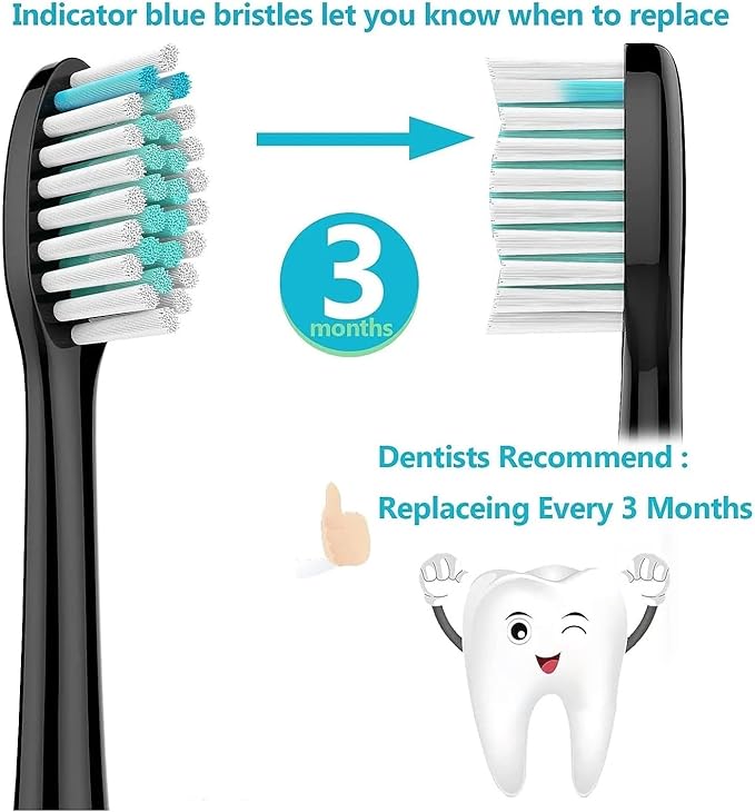 20Pcs Replacement Brush HeadsCompatible for Sonicare HX3/HX6/HX9 Series Toothbrush(20Pcs White)