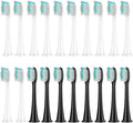 Compatible for Philips Sonicare 8Pcs Replacement Brush Heads - DiamondClean HX3/HX6/HX9 Series HX6064(12 White 8 Black)