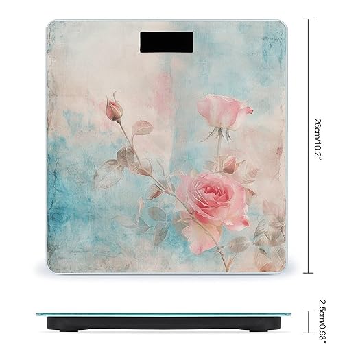 Retro Shabby Chic Smart Scale for Body Weight Accurate Bathroom Scale with LED Display Digital Weight Scales Weighing Machine High Precision Scales for Bath Home