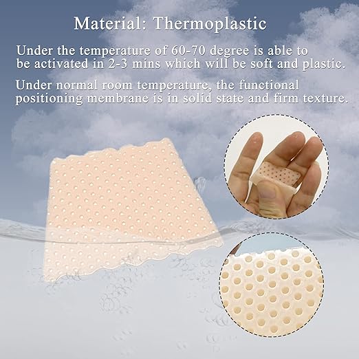 Thermoplastic Nasal Splints Nose External Support Protector for Nose Brace Fracture Rhinoplasty Septoplasty ENT Orthopedic Immobilization Corrugated Shape 5 PCS (M)