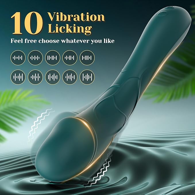 Heating Vibrating Massager -Clitioral Sucker Silent Relaxes Muscles 10 Modes Vibratorsmassager Electronic for Foot Or Neck Waterproo Personal for Adult Tools Couples Relaxation WR05 (Green)