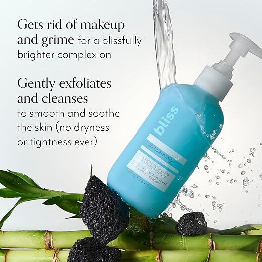 Bliss Soapy Suds &amp Fab Foaming 2-in-1 Cleanser - Hydrating &amp Cleansing Daily Use Skincare - Clean Vegan Cruelty-Free Body &amp Face Wash