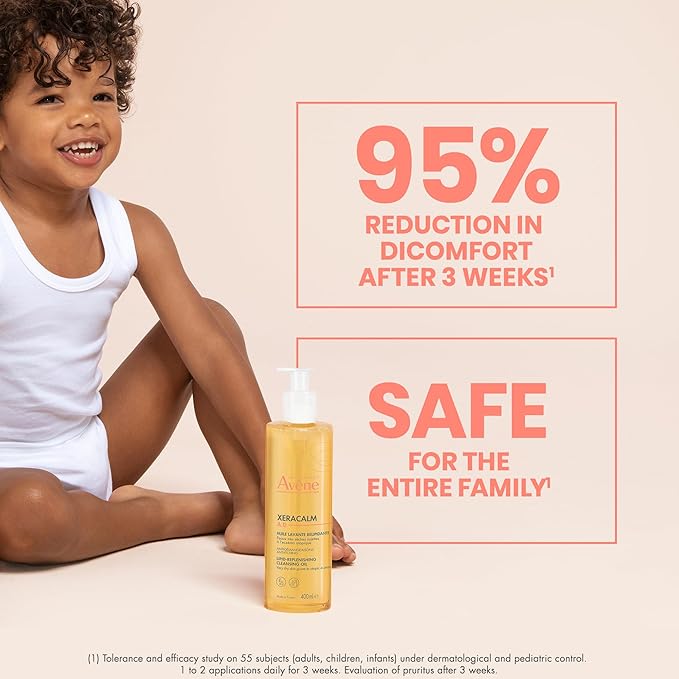 Avène XeraCalm A.D Lipid-Replenishing Cleansing Oil Atopic Dermatitis Eczema-Prone Fragrance-Free Pump 13.5 oz.