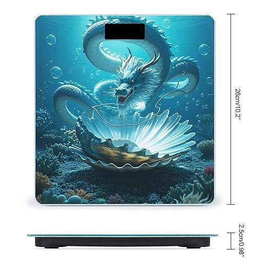 The Dragon King Scale for Body Weight Sturdy Tempered Glass Weighing Scales with LCD Display Accurate Digital Bathroom Scale Convenient Body Fat Smart Scales Easy Read