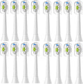 Replacement Toothbrush Heads Compatible for Easy Clean Healthy and Other Snap-On Handles(8-16pcs)(16pcs White)