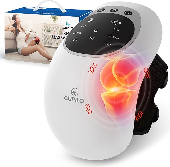 FSA Eligible Knee Massager with Heat for Pain Relief HSA Eligible Portable Cordless Knee Massager with Vibration for Comfort &amp Relaxation Gift for Mom Dad Grandma &amp Grandpa Seniors