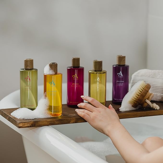 Arran Sense of Scotland Glenashdale Luxury Moisturising Bath and Shower Gel for Women with Freshly Rasped Lemons Grapefruit Green Leaf Essential Oils &amp Hearty Bergamot