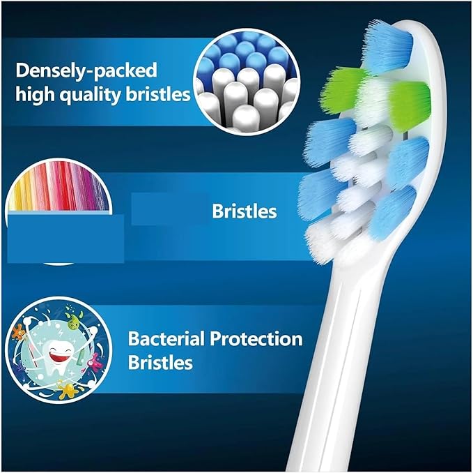 Replacement Toothbrush HeadsCompatible for Soft Electric Brush Head 4100 6500 6100 7500 5300 1100(16pcs)