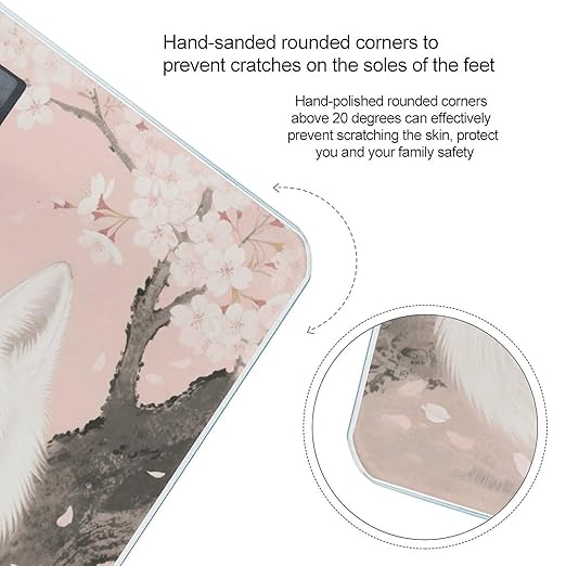 Cherry Blossom Tree Fox Scale for Body Weight Sturdy Tempered Glass Weighing Scales with LCD Display Accurate Digital Bathroom Scale Convenient Body Fat Smart Scales Easy Read