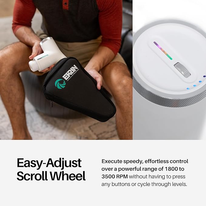 Ekrin Athletics White Kestrel Percussive Massager - Enhanced Precision &amp Comfort for Elite Muscle Recovery &amp Wellness - Relieve Sore Muscles and Stiffness
