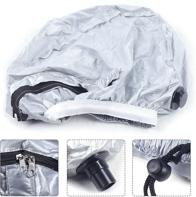 10PCS Silver Steamed Hair Hat for 500W Vertical Nano Salon Hair Steamer 5 Large Hats + 5 Small Hats (for Hair Steamer C)