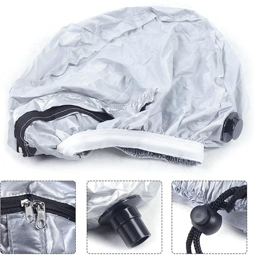 10PCS Silver Steamed Hair Hat for 500W Vertical Nano Salon Hair Steamer 5 Large Hats + 5 Small Hats (for Hair Steamer C)