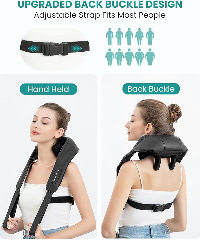 Nekteck Shiatsu Neck and Back Massager with Soothing Heat