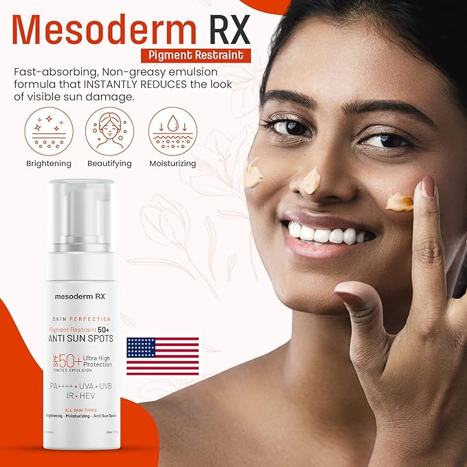 Pigment Restraint Anti Sun Spots Ultra High Protection Pigment Control-Protects Skin against Blue Light UVB UVA HEV IR-Facial Sunblock 50ml