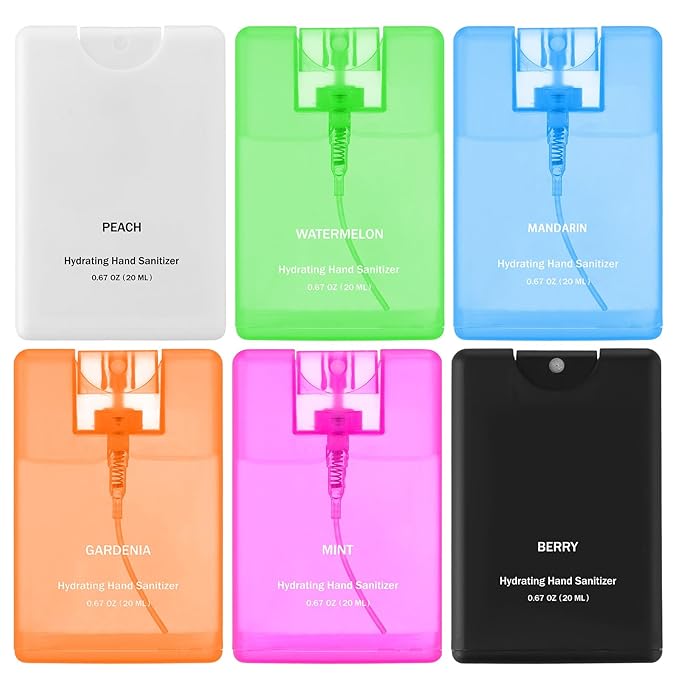 24 Pack Hand Sanitizer Spray Bulk Travel Size Hand Sanitizer Mini Pocket Spray Gifts for Coworker Staff Teacher Holiday Favor(Clear24 Pcs)