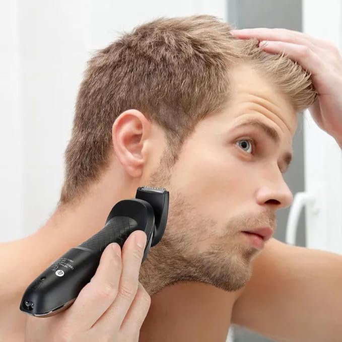 5 in 1 Electric Razor Shaver Rechargeable Cordless Head Beard Trimmer Shaver Kit Ipx6 Waterproof Dry Wet Grooming Kit 3D Rotary Blade