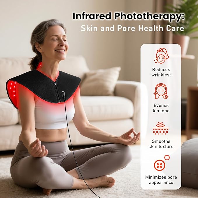 Viconor Red Light Therapy for Body Infrared Light Therapy for Neck and Shoulder at Indoor Neck Massager Pain Relief 194 LEDs 660nm &amp 850nm 30W High Power