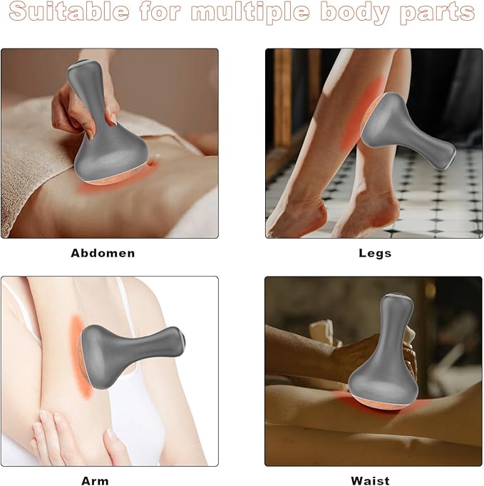 Hot Stones for MassageHot Stones Muscle Massage with Warmer Wireless Natural Red Bian Stone Electric Gua Sha for Home Spa