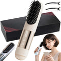 2026 Short Hair Styling ToolsCordless Styling Brush for Short HairUSB Rechargeable Portable Wireless Hair Straightening Brush3 Heat Settings &amp Led Screen for Travel (Beige)