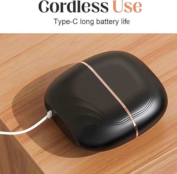 Mini Cordless Hair Straightener Comb Portable 2-in-1 Curling Iron USB Rechargeable Hair Straightener Brush with Tip 3-Speed Temperature Fast Heating Anti-Scald (2PcsC)