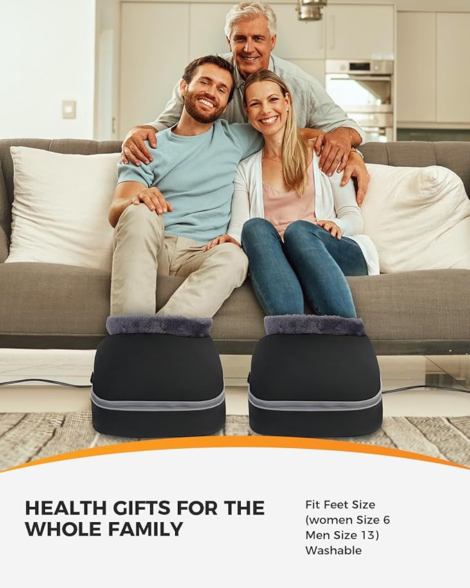 CooCoCo FSA Eligible Heated Foot Massager HSA Approved Foot Warmer Shiatsu Foot Heater for Plantar Fasciitis &amp Neuropathy Feet Massage Machine for Pain Relief