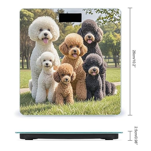 Poodles Dogs Scale for Body Weight Smart Scales Digital Bathroom Scale High Precision Weighing Scales with Large Display Weighing Machine for People