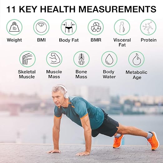 Korescale Digital Smart Scale with BMI Body Fat Muscle Mass Weight | Highly Accurate Bathroom Scales Bluetooth Composition Analyzer | Compatible with KoreHealth (White)