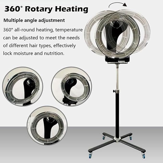 Hair Salon Color Processor Dryer with Rolling Base 6 Mode Conditioner/Perm for Hair Care at Salon and Home (800W)