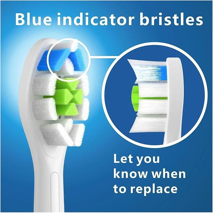 8 Pack Replacement Toothbrush Heads Compatible for Sonicare HX6063(White B)
