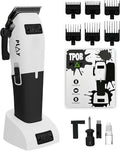 TPOB Play Barber Hair Clippers for Men 7500 RPM with Rubber Grips (White)