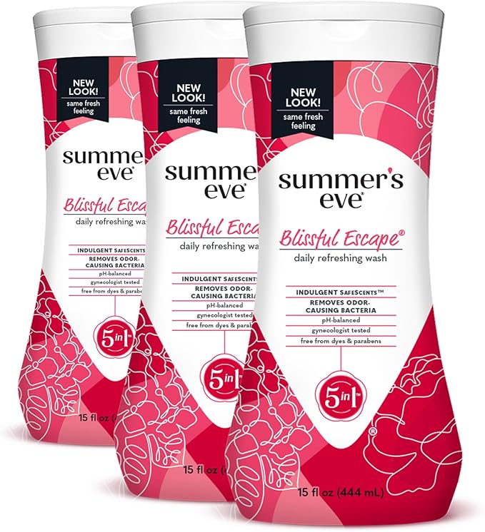 Summer's Eve Blissful Escape Body Wash (3 Pack) and Feminine Spray (3 Pack)