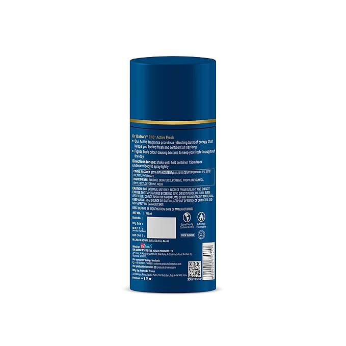 Dr Batra's Pro+ Active Fresh Deodorant for Men Unleash a Refreshing Scent with Long-lasting Effect - 150 ml