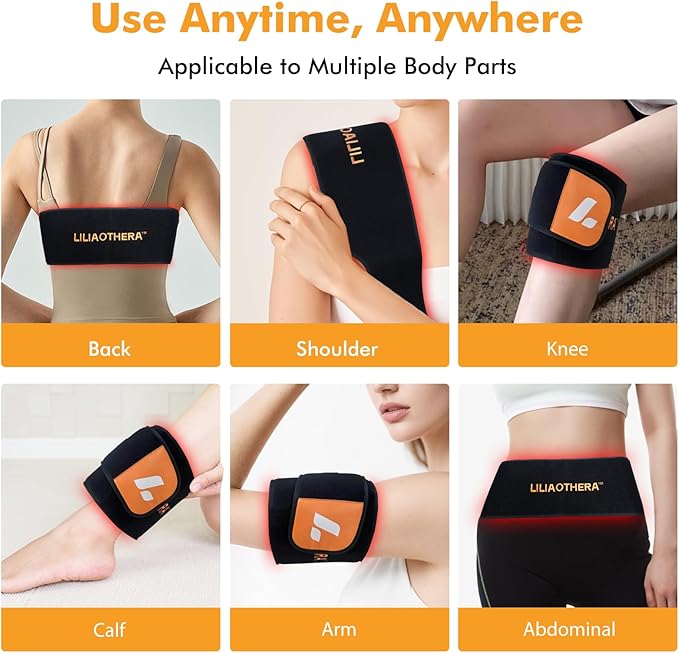 Red Light Therapy Belt with Remote 120 LEDs 660nm &amp 850nm Infrared Light Therapy Wrap for Body 20W Highest Power Timer 5 Level Adjustable LEDs Light Therapy Belt for Back Shoulder Waist Muscle