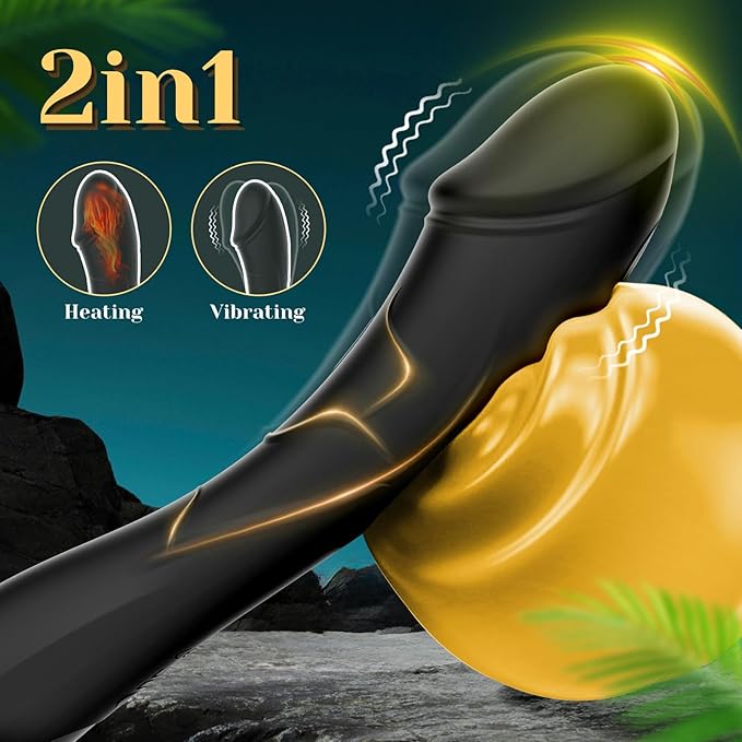 Heating Vibrating Massager -Clitioral Sucker Silent Relaxes Muscles 10 Modes Vibratorsmassager Electronic for Foot Or Neck Waterproo Personal for Adult Tools Couples Relaxation WR05 (Black)