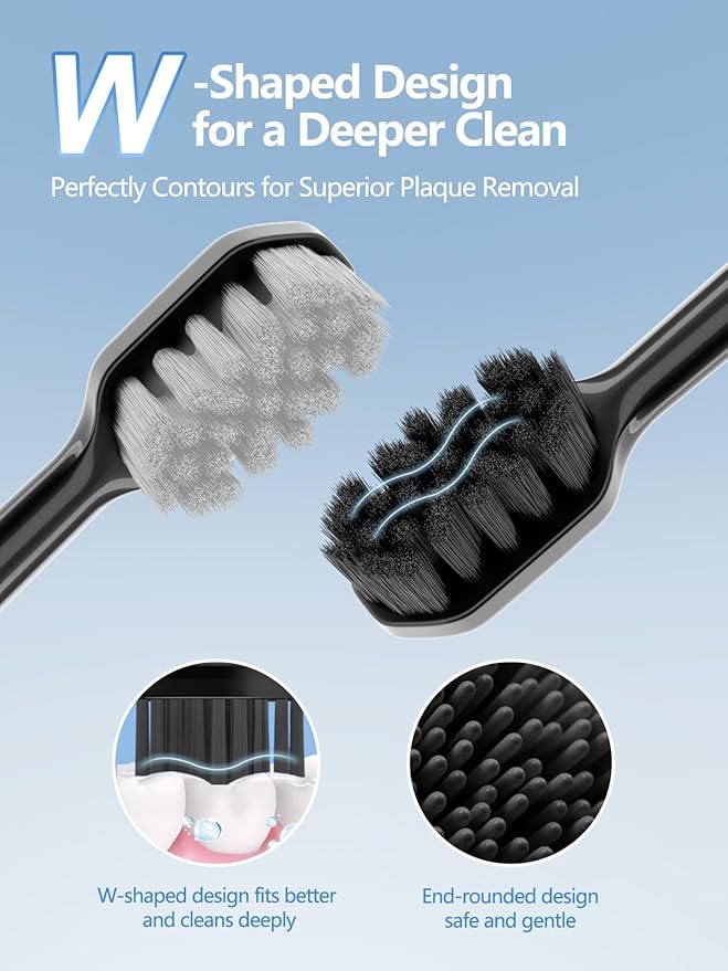 7MAGIC Sonic Electric Toothbrush for Adults and Kids - Up to 180 Days Runtime 42000 VPM Powered Toothbrush 5 Modes &amp 3 Intensities for Sensitive Teeth &amp Braces Includes 8 Brush Heads Black