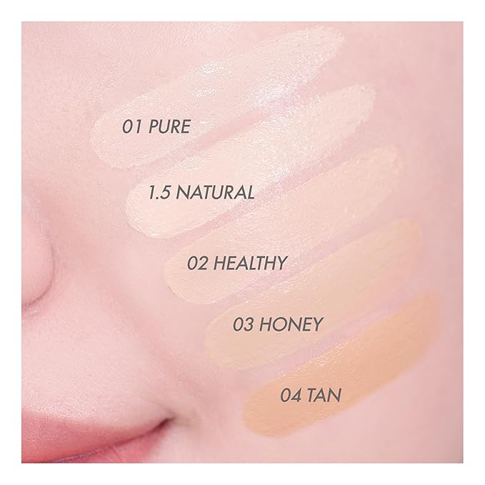 Amuse SEOUL Dew Power Vegan Cushion Foundation (1.5 NATURAL) | Dewy glow long-lasting double coverage clean beauty lightweight natural look hydrating cushion