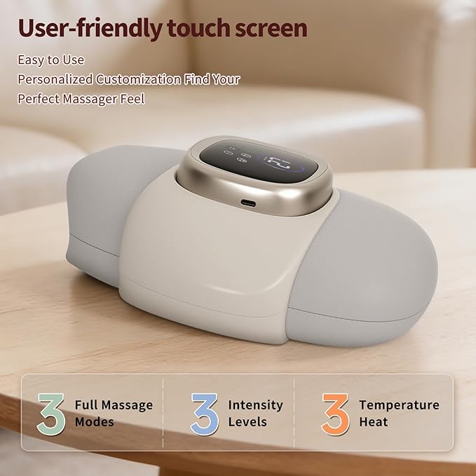 Hand Massager with Heat and Compression for Arthritist Women and MenCordless Electric Hand held Massager for Arthritis and Carpal Tunnel with Touchscreen &amp Palm Roller