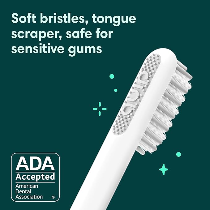 Quip Metal Sonic Electric Toothbrush for Adults - Time Travel &amp Soft Bristles with Travel Case &amp Replacement Brush Head - 3 Month Battery Life Indigo