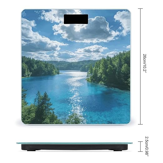 Blue Green White Smart Scale for Body Weight Digital Bathroom Scale Toughened Glass Weight Scale with Large LCD Backlight Display High Precision Scales Weighing Machine