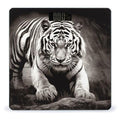 Black and White Tiger Scale for Body Weight Safe Rounded Corners Tempered Glass Digital Bathroom Scale LED Display 400lb Capacity Weight Scales with High Precision Sensors